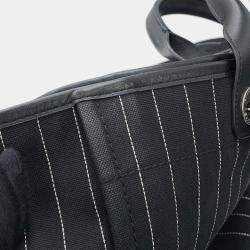 Pre Owned حقيبة شانيل دوفيل سلسلة قماش يد كبيرة سوداء