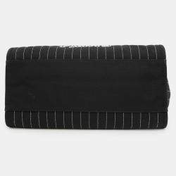 Pre Owned حقيبة شانيل دوفيل سلسلة قماش يد كبيرة سوداء