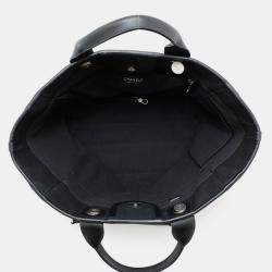 Pre Owned حقيبة شانيل دوفيل سلسلة قماش يد كبيرة سوداء