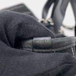 Pre Owned حقيبة شانيل دوفيل سلسلة قماش يد كبيرة سوداء