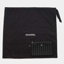 Pre Owned حقيبة شانيل دوفيل سلسلة قماش يد كبيرة سوداء