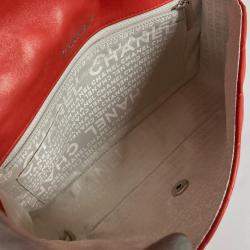 Pre Owned حقيبة كتف Chanel ماتلاس 25 ليدي باغ فراولة بسلسلة جلد الخروف أحمر