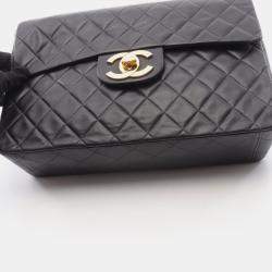 مملوكة مسبقًا حقيبة كتف شانيل ميتلاسي ٣٤ كتف جلد الخراف باللون الأسود