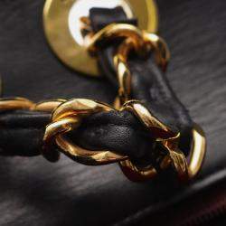 مملوكة مسبقًا حقيبة كتف شانيل ميتلاسي ٣٤ كتف جلد الخراف باللون الأسود