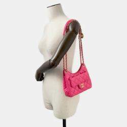 مملوكة مسبقًا Chanel Chain Shoulder Bag Matelasse Coco Mark Hobo Calfskin