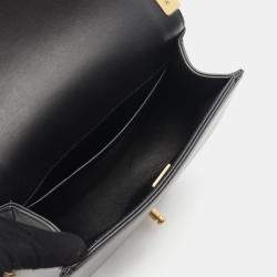 Pre Owned حقيبة كتف شانيل بوي شانيل صغيرة جلد خاروف سوداء