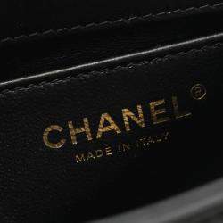 Pre Owned حقيبة كتف شانيل بوي شانيل صغيرة جلد خاروف سوداء