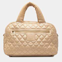 مملوكة مسبقًا Chanel Beige Quilted Lambskin Coco Cocoon Bowler Bag