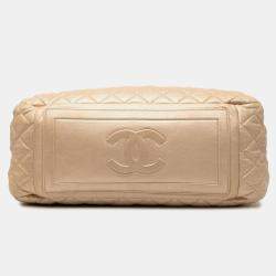 مملوكة مسبقًا Chanel Beige Quilted Lambskin Coco Cocoon Bowler Bag