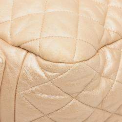 مملوكة مسبقًا Chanel Beige Quilted Lambskin Coco Cocoon Bowler Bag
