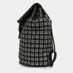 Pre Owned Chanel 2016 Black/Silver Tweed 'Urban Spirit' Backpack