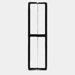 Pre Owned Chanel Black/White Leather No. 5 Perfume Clutch Evening Clutch