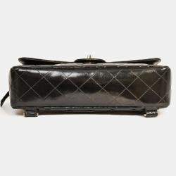 مملوكة مسبقًا حقيبة ظهر شانيل 1996-7 جلد مبطن أسود بسحاب (مجدد)