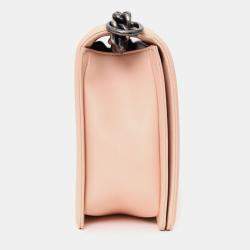 مملوكة مسبقًا حقيبة شانيل بوي كبيرة جلد خروف وردي فاتح 2014