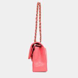 مملوكة مسبقًا Chanel 2025 Hot Pink Caviar Small Double Flap Shoulder Bag