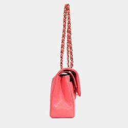 مملوكة مسبقًا Chanel 2025 Hot Pink Caviar Small Double Flap Shoulder Bag