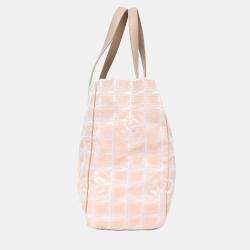 مملوكة مسبقًا Chanel 2004-5 Pink Canvas Travel Ligne CC Logo Tote