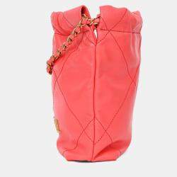 Pre Owned Chanel Pink Mini 22 Hobo