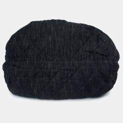 مملوكة مسبقًا Chanel 2008-09 Navy Quilted Denim XL Coco Cabas Spirit Bag