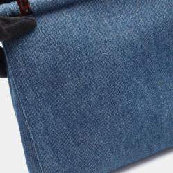 مملوكة مسبقًا Chanel Denim Vintage Resin Top Handle Bag 