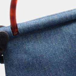 مملوكة مسبقًا Chanel Denim Vintage Resin Top Handle Bag 