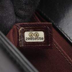 Pre Owned Chanel Boy Small Black Leather Shoulder Bag