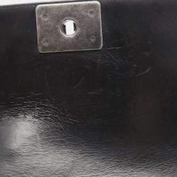 Pre Owned Chanel Boy Small Black Leather Shoulder Bag