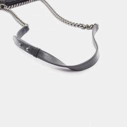 Pre Owned Chanel Boy Small Black Leather Shoulder Bag