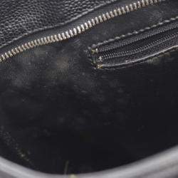 Pre Owned حقيبة شانيل ميداليون جلد كافيار أسود توت