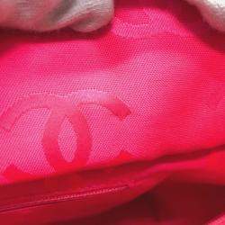 Pre Owned حقيبة يد توتس شانيل سي سي كوكو مارك كامبون لاين قماش تويد أرجواني كبيرة