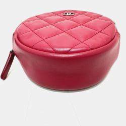 مملوكة مسبقًا Chanel Coco Mark Round Chain Shoulder Bag Lambskin  