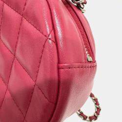 مملوكة مسبقًا Chanel Coco Mark Round Chain Shoulder Bag Lambskin  