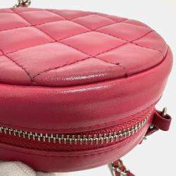 مملوكة مسبقًا Chanel Coco Mark Round Chain Shoulder Bag Lambskin  
