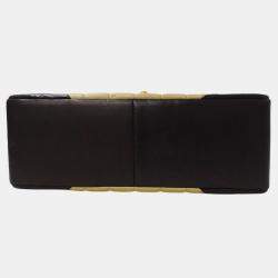 Pre Owned Chanel Mademoiselle Black, Beige Lambskin Leather Shoulder Bag