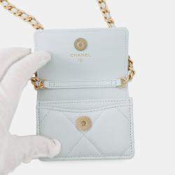 مملوكة مسبقًا Chanel Chain Wallet 19 Coin Purse Lambskin