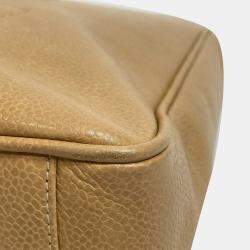 مملوكة مسبقًا Chanel Cc Coco Mark Chain Tote Bag Shoulder Caviar Skin Beige