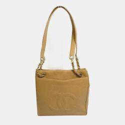 مملوكة مسبقًا حقيبة كتف شانيل سي سي مارك شال بيج