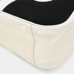 مملوكة مسبقًا Chanel Coco Mark Marshmallow Bag Tote Handbag Canvas Ivory White Black