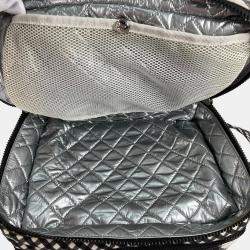 Pre Owned Chanel White Black Fabric Bag
