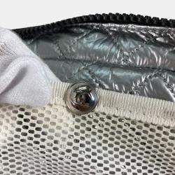 Pre Owned Chanel White Black Fabric Bag