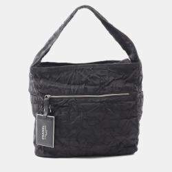 Pre Owned Chanel New Travel Line Tote Bag Nylon Black