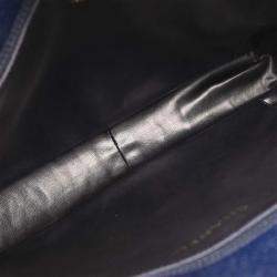 مملوكة مسبقًا Chanel Navy Calfskin Triple CC Shoulder Tote Bag