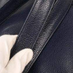مملوكة مسبقًا Chanel Navy Calfskin Triple CC Shoulder Tote Bag