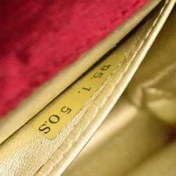 مملوكة مسبقًا حقيبة كتف شانيل بورغندي مستقيمة مخملية