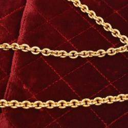 مملوكة مسبقًا حقيبة كتف شانيل بورغندي مستقيمة مخملية