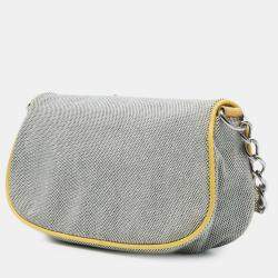 مملوكة مسبقًا Chanel Yellow Canvas CC Camellia No. 5 Shoulder Bag