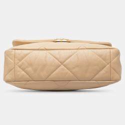 مملوكة مسبقًا Chanel Brown Large Lambskin 19 Flap