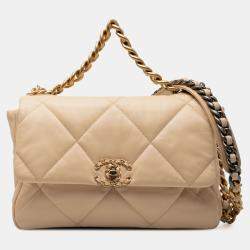 مملوكة مسبقًا Chanel Brown Large Lambskin 19 Flap