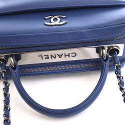 مملوكة مسبقًا حقيبة شانيل بولينج متوسطة جلد عجل تريندي سي سي