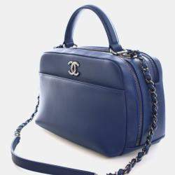 مملوكة مسبقًا حقيبة شانيل بولينج متوسطة جلد عجل تريندي سي سي